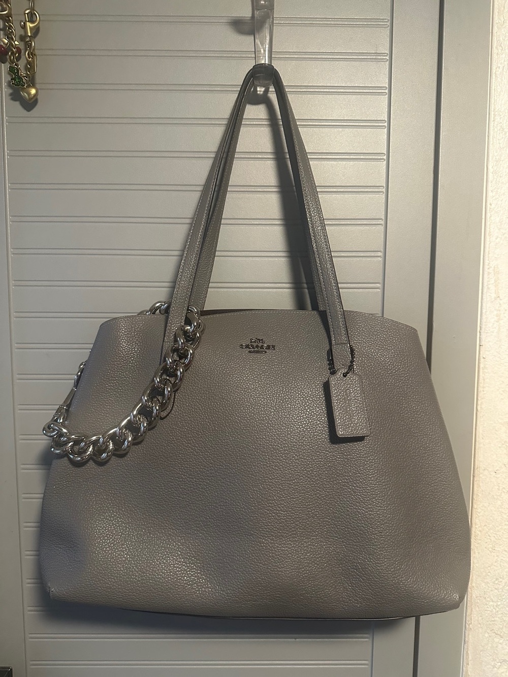 The Coach Charlie Carryall 40 Tote Bag 78220 in Gray EUC MSRP: $498.00